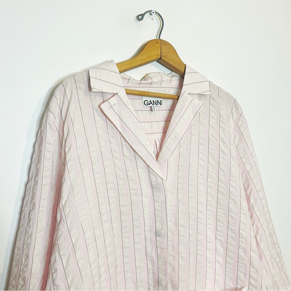 Ganni | Cotton Seersucker Shirt - Picture 7 of 9